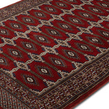 Dawran - Hand Knotted Wool Rug In  Ribbon Red/Ivory