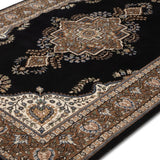 Tassavur - Hand Knotted Wool Rug In Navy Blue/Mushroom