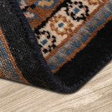 Tassavur - Hand Knotted Wool Rug In Navy Blue/Mushroom