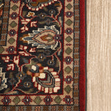 Lalzar - Hand Knotted Wool Rug In  Sangria Maroon/Cream