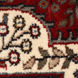 Lalzar - Hand Knotted Wool Rug In  Sangria Maroon/Cream
