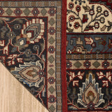 Lalzar - Hand Knotted Wool Rug In  Sangria Maroon/Cream
