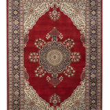 Zahra - Hand Knotted Wool Rug In Ribbon Red/Cream