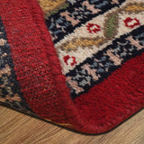 Darbaar - Hand Knotted Wool Rug In Crimson Red/Cream