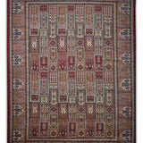 Darbaar - Hand Knotted Wool Rug In Crimson Red/Cream