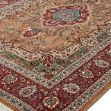 Khaaneh Bagh - Hand Knotted Wool Rug In Russet/Brick Red