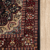 Caravan - Hand Knotted Wool Rug In Wine Red/Navy Blue