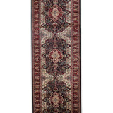 Caravan - Hand Knotted Wool Rug In Wine Red/Navy Blue