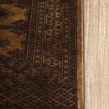 Turkish Desert Dreams - Hand Knotted Wool Rug In Copper Brown/Black