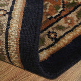 Persian Paradise - Hand Knotted Wool Rug In Mushroom Brown/Navy Blue