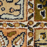 Nazm-e-Handasa - Hand Knotted Silk Rug In Lime Green/Peach