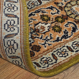 Nazm-e-Handasa - Hand Knotted Silk Rug In Lime Green/Peach
