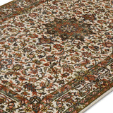 Baagicha - Hand Knotted Silk Rug In Cream/Mushroom Brown