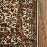 Baagicha - Hand Knotted Silk Rug In Cream/Mushroom Brown