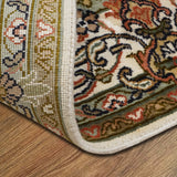 Baagicha - Hand Knotted Silk Rug In Cream/Mushroom Brown