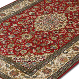 Naqsh - Hand Knotted Silk Rug In Red/Ebony