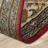Naqsh - Hand Knotted Silk Rug In Red/Ebony