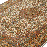 Mahnoor - Hand Knotted Silk Rug In Cream/Russet