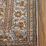 Heer - Hand Knotted Silk Rug In Cream/Mushroom Brown