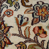 Heer - Hand Knotted Silk Rug In Cream/Mushroom Brown