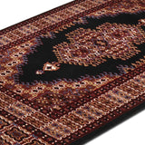 Shabnam - Hand Knotted Wool Rug In Navy Blue/Maroon