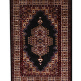 Shabnam - Hand Knotted Wool Rug In Navy Blue/Maroon
