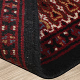 Shabnam - Hand Knotted Wool Rug In Navy Blue/Maroon