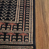 Elysian - Hand Knotted Wool Rug In Navy Blue/Mushroom Brown