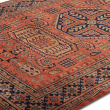 Nazanin Heriz - Hand Knotted Wool Rug In Rust Orange /Black