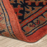 Nazanin Heriz - Hand Knotted Wool Rug In Rust Orange /Black