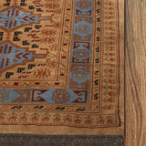 Leila - Hand Knotted Wool Rug In Copper Brown/Blue Grey
