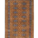 Leila - Hand Knotted Wool Rug In Copper Brown/Blue Grey