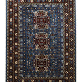 Quasar - Hand Knotted Wool Rug In Prussian Blue/Cream