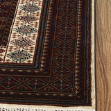 Arzu - Hand Knotted Wool Rug In Cream/Wine Red