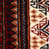 Arzu - Hand Knotted Wool Rug In Cream/Wine Red