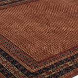 Seraph - Hand Knotted Wool Rug In Rust Orange/Navy Blue