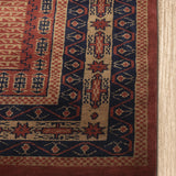 Seraph - Hand Knotted Wool Rug In Rust Orange/Navy Blue