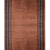 Seraph - Hand Knotted Wool Rug In Rust Orange/Navy Blue