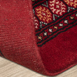Mehrbaf - Hand Knotted Wool Rug In Velvet Red/Cream