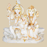 Lord Shiva’s Family - Sculpture in Marble