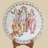 Ram Sita Darbar - Decorative Plate in Marble