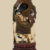 Krishna's Music - Sculpture in Marble Dust