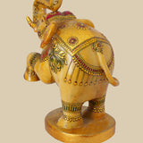 Dancing Elephant - Sculpture in Marble