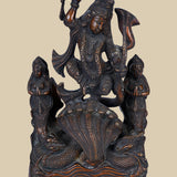 Krishna & Kalia Naag - Sculpture in Brass