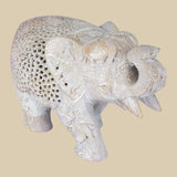 Undercut Jaipur Elephant - Sculpture in Stone