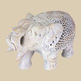 Undercut Jaipur Elephant - Sculpture in Stone