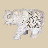 Undercut Jaipur Elephant - Sculpture in Stone
