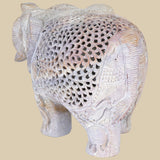 Undercut Jaipur Elephant - Sculpture in Stone