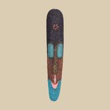 Blue Lama Mask - Mask in Wood