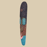 Blue Lama Mask - Mask in Wood